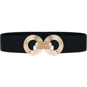 Women's Elastic Vintage Belt Stretchy Wide Waist Belt Metal Buckle Braided😼